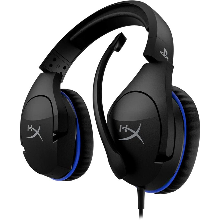Hp Cloud Stinger - Casque Gaming - Ps5-ps4 (noir-bleu) Casque Filaire Bandeau Jeu Noir, Bleu