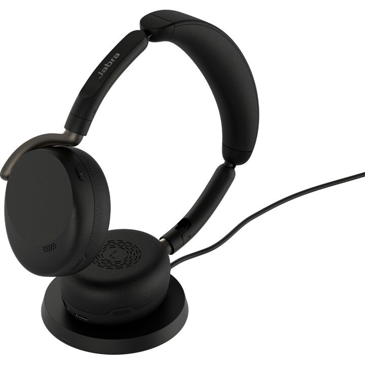 Auriculares Jabra Evolve3 65 Flex Link 390a UC con base de carga inalámbrica