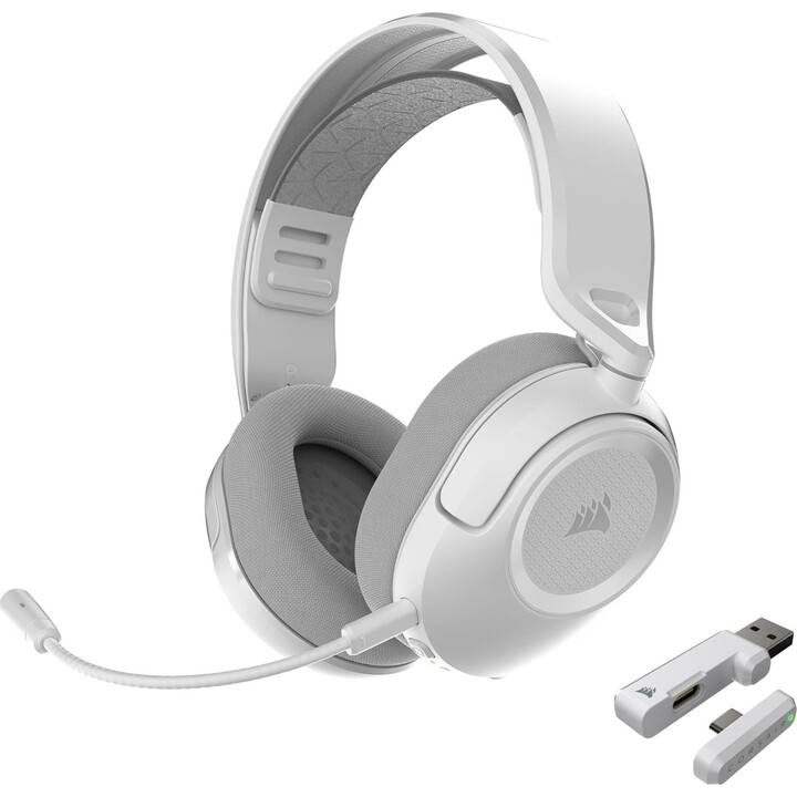 Corsair HS35 v3 Blanco PlayStation - Auriculares inalámbricos para videojuegos