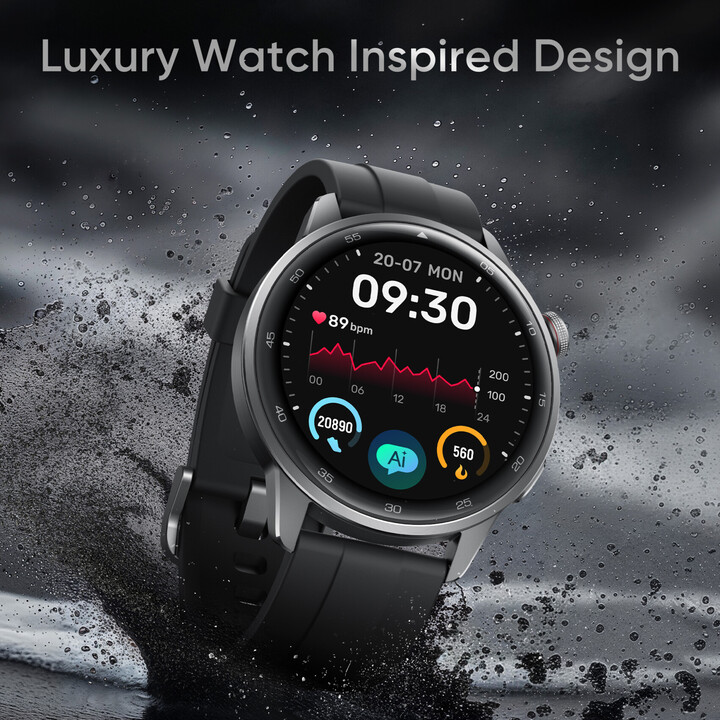 Realme Watch S2, 1.43 AMOLED DisplaySmartwatch, Super AI Engine, bateria de 20 dias, preto