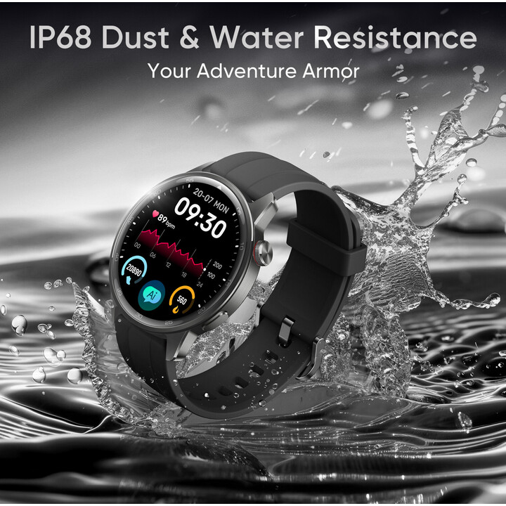 Realme Watch S2, 1,43 AMOLED DisplaySmartwatch, Super AI Engine, 20 Tage Akku, Schwarz