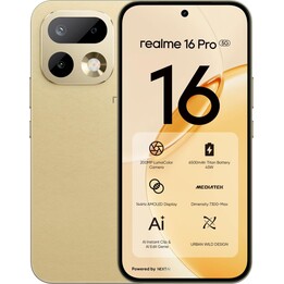 Realme 16 Pro 5G, 8 GB + 512 GB, ecrã AMOLED FHD+ de 6,78 polegadas, bateria de 7000 mAh, dourado
