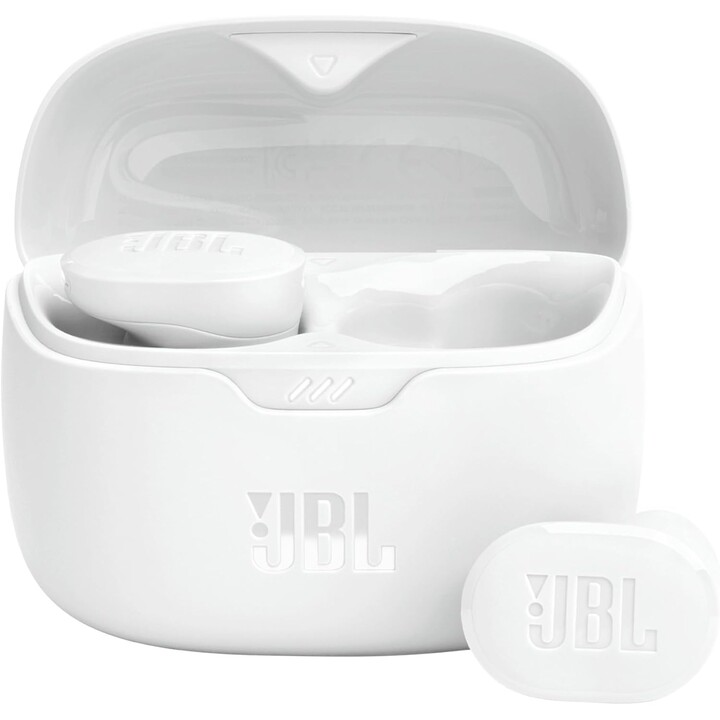 JBL Tune Buds Ohrhörer, Bluetooth und kabellos, wasserabweisend und Geräuschunterdrückung, Weiß