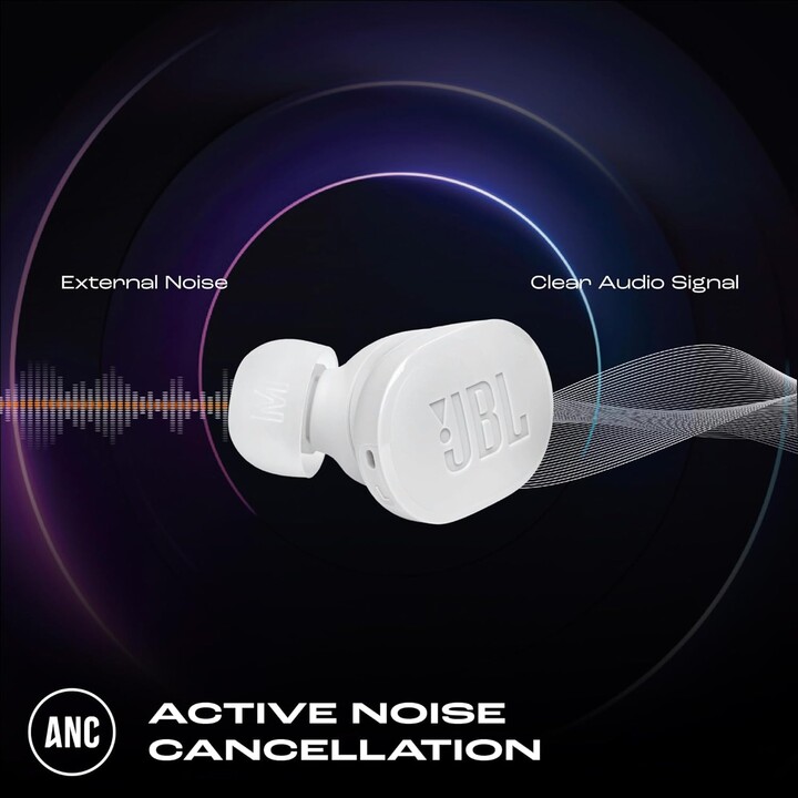 Auriculares JBL Tune Buds, Bluetooth e Inalámbricos, Resistentes al Agua y Cancelación de Ruido, Blancos