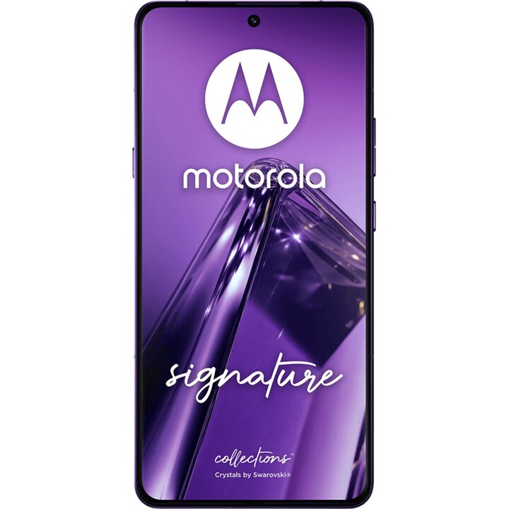 Motorola Signature 5G, 16 GB + 512 GB, ecrã pOLED de 6,78 polegadas, bateria de 5200 mAh, roxo
