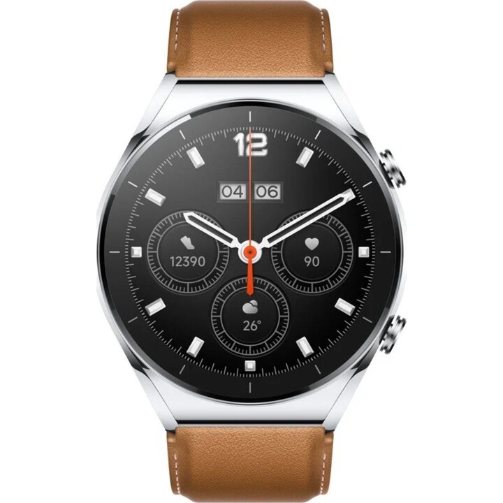 Xiaomi Watch S1 GL 3.63 cm (1.43) 4 mm AMOLED Silver Brown, AMOLED display, dual-band GPS