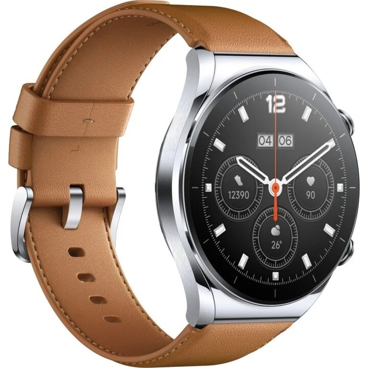 Xiaomi Watch S1 GL 3,63 cm (1,43) 4 mm AMOLED Silber-Braun, AMOLED-Display, Dual-Band-GPS