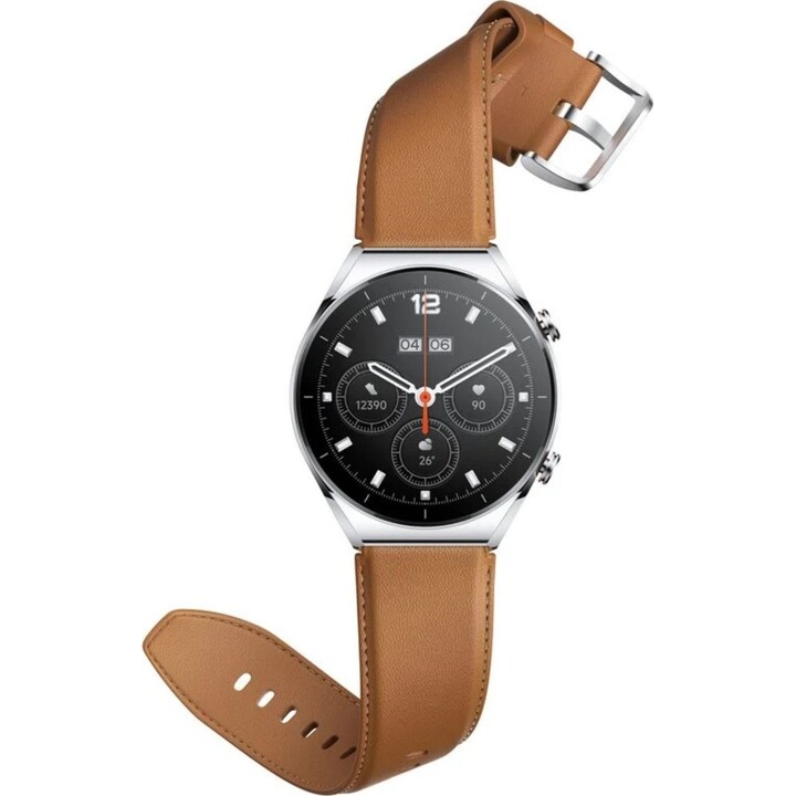 Xiaomi Watch S1 GL, 3,63 cm (1,43), 4 mm, AMOLED, plateado y marrón, pantalla AMOLED, GPS de doble banda