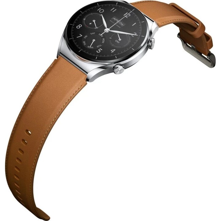Xiaomi Watch S1 GL 3,63 cm (1,43) 4 mm AMOLED Silber-Braun, AMOLED-Display, Dual-Band-GPS