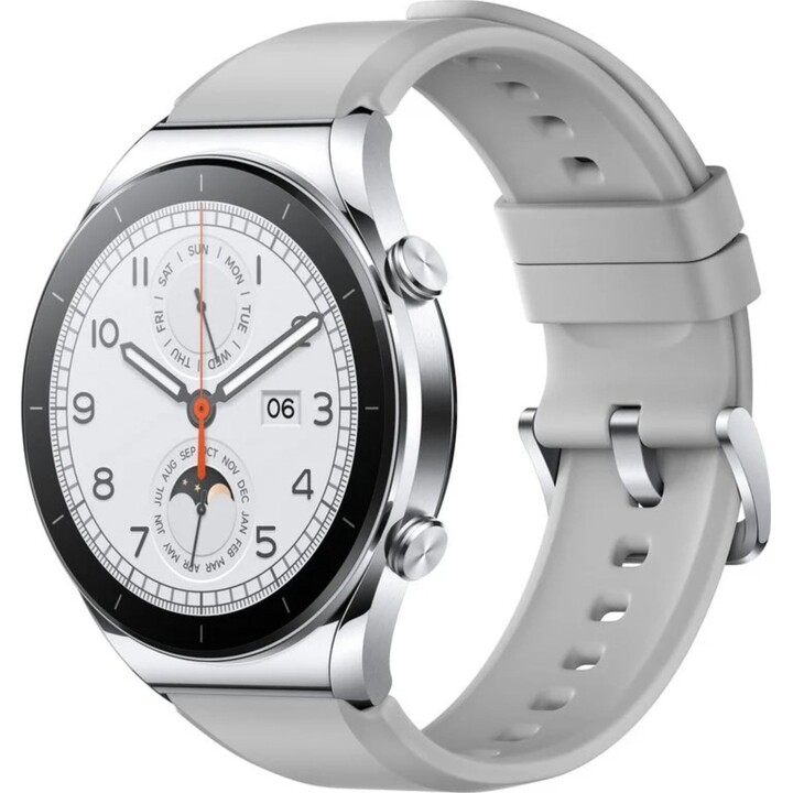 Xiaomi Watch S1 GL 3.63 cm (1.43) 4 mm AMOLED Silver Brown, AMOLED display, dual-band GPS