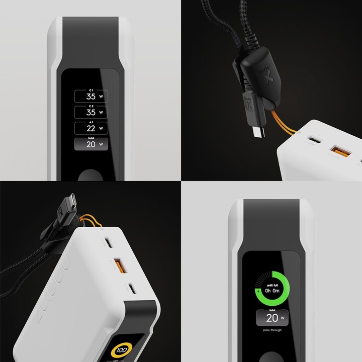 Bateria externa Xtorm XNG200W35 de polímero de lítio, 20000 mAh, branca