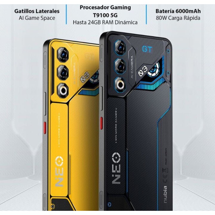 Nubia Neo 3 GT 5G, 12GB 256GB, 6.8 OLED FHD+, 5000mAh, Gaming Master Suit Amarillo