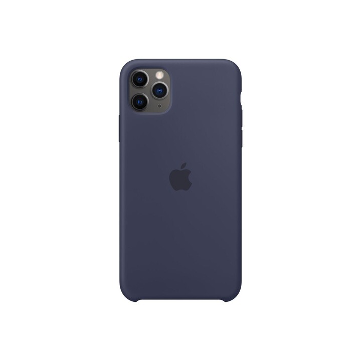 Custodia in silicone per iPhone 11 Pro Max mezzanotte