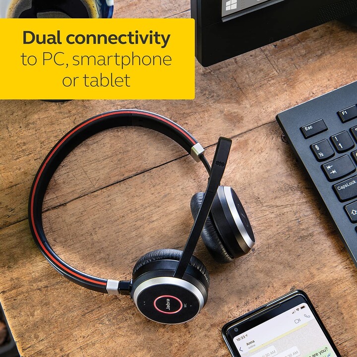 Jabra Evolve 65 Duo USB/BT mit Ladegerät Schwarz