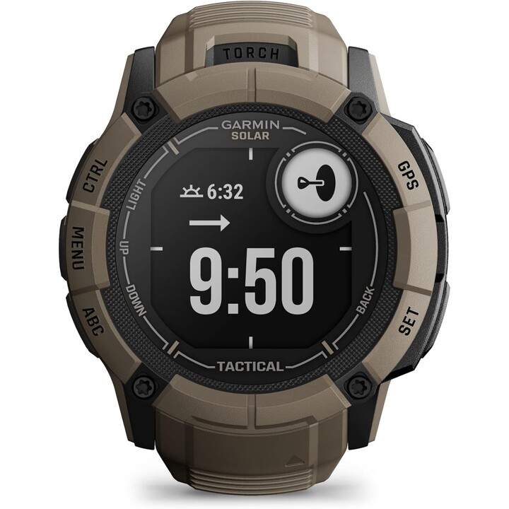 Garmin Instinct 2X Solar Tactical Edition 50 mm Marron - Montre intelligente avec GPS
