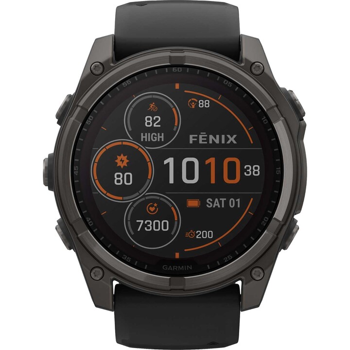 Garmin Fenix ​​8-51 mm solar, altavoz y micrófono incorporados, linterna LED incorporada, gris de carbono