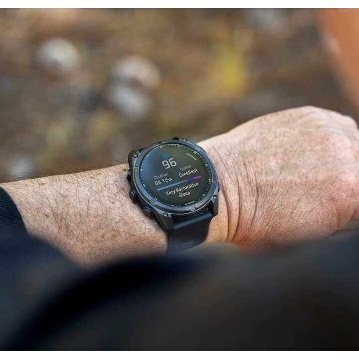 Garmin Fenix ​​8-51 mm solar, altavoz y micrófono incorporados, linterna LED incorporada, gris de carbono