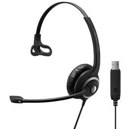 EPOS IMPACT SC 230 auricular monoaural negro y plata