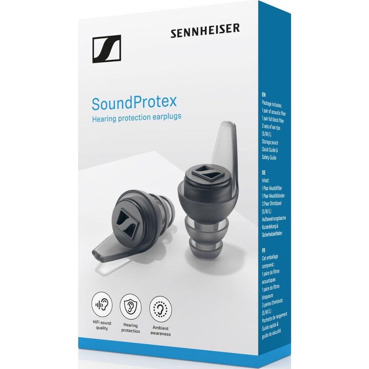 Sennheiser SoundProtex - Tapones protectores con 3 tipos de filtros acústicos