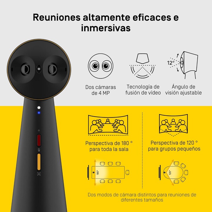 IPEVO KFT Conference Camera Totem 180 6.4MP micro, negro, azul