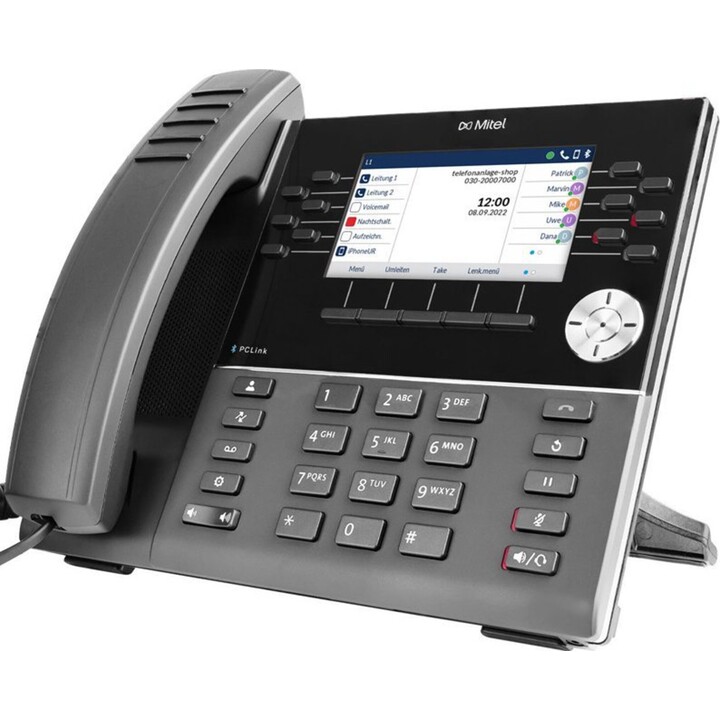 Telefono IP Mitel 6930W Gigabit WiFi Nero