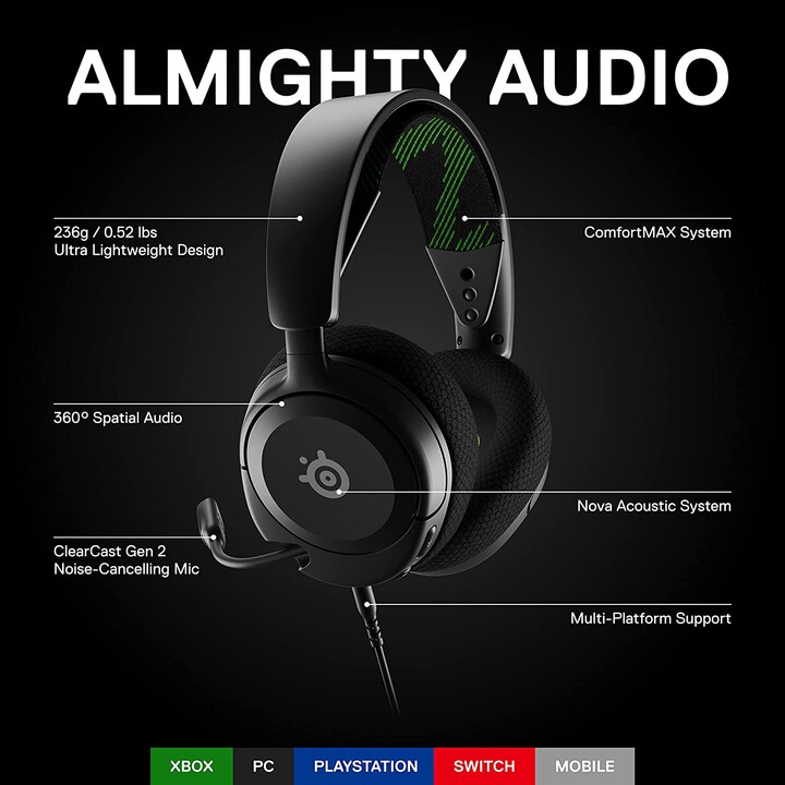 Fones de ouvido Steelseries Arctis Nova 1x (61616)