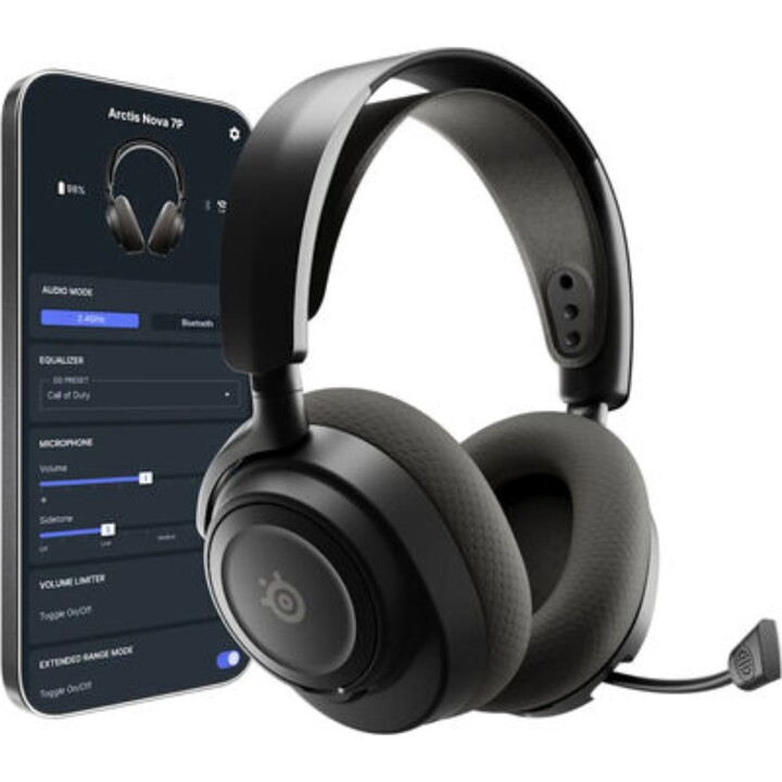 SteelSeries Arctis Nova 7P Gen 2 Auscultadores sem fios/Bluetooth - Preto