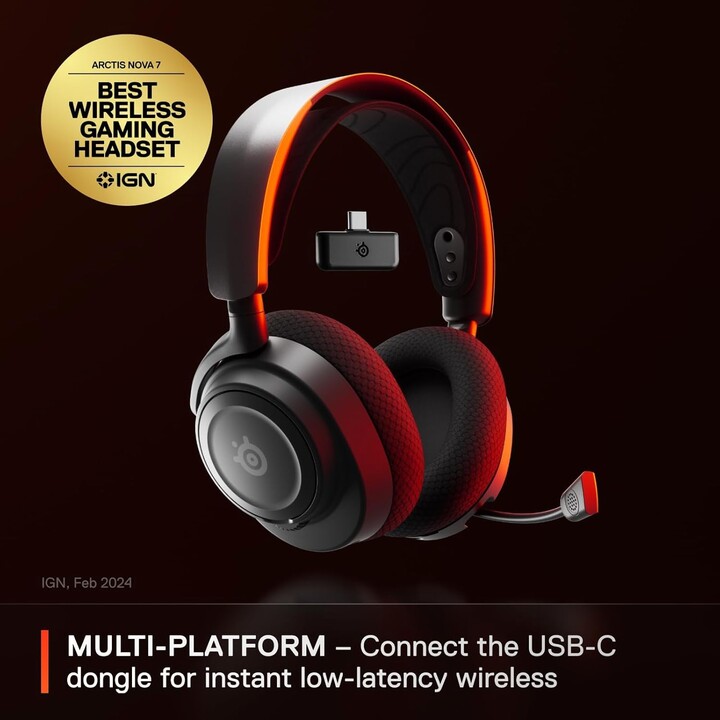 Steelseries Arctis Nova 7x Wireless Gen 2 Auriculares Inalámbrico Diadema Juego Bluetooth Negro