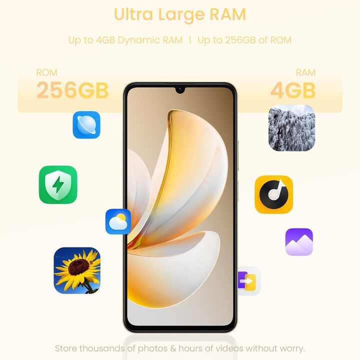 Realme Note 70T, 128 Go 4 Go, 17,1 cm, double sim, Android 15, USB-C, 6000 mAh, or