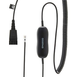 Cable de auricular Jabra GN1200 CC de desconexión rápida (S) de 2 m para Jabra GN 2100, GN 2200, GN 2250