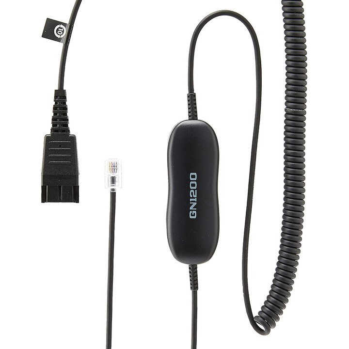 Cable de auricular Jabra GN1200 CC de desconexión rápida (S) de 2 m para Jabra GN 2100, GN 2200, GN 2250