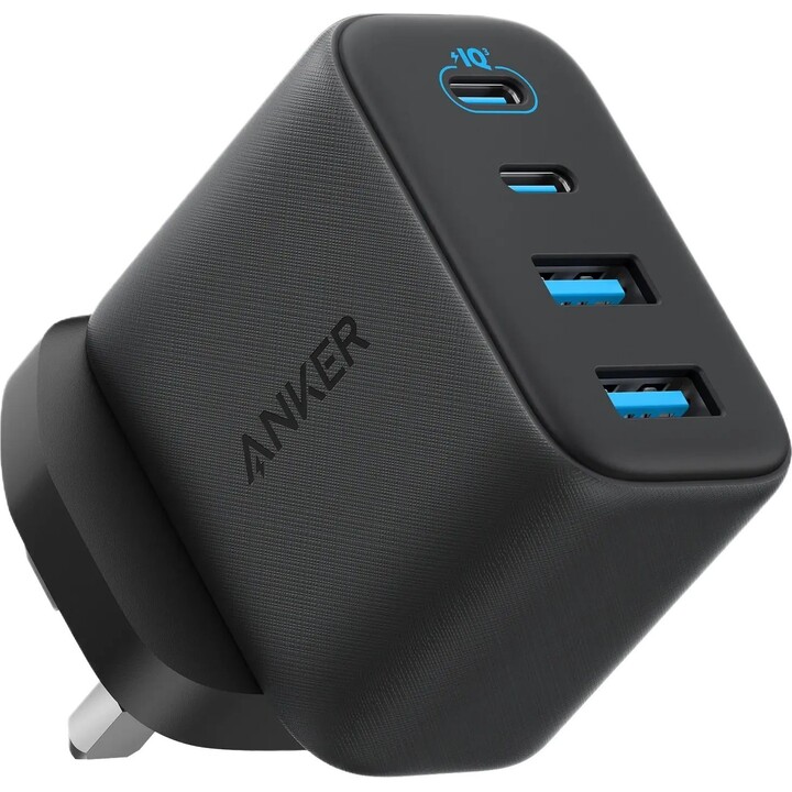 Caricabatterie rapido Anker Zolo Dual USB-A + Dual USB-C da 50 W, nero.