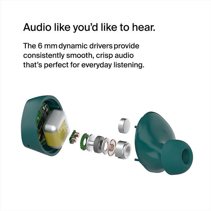 Auriculares de belkin bolttrue inalámbrico - verde azulado