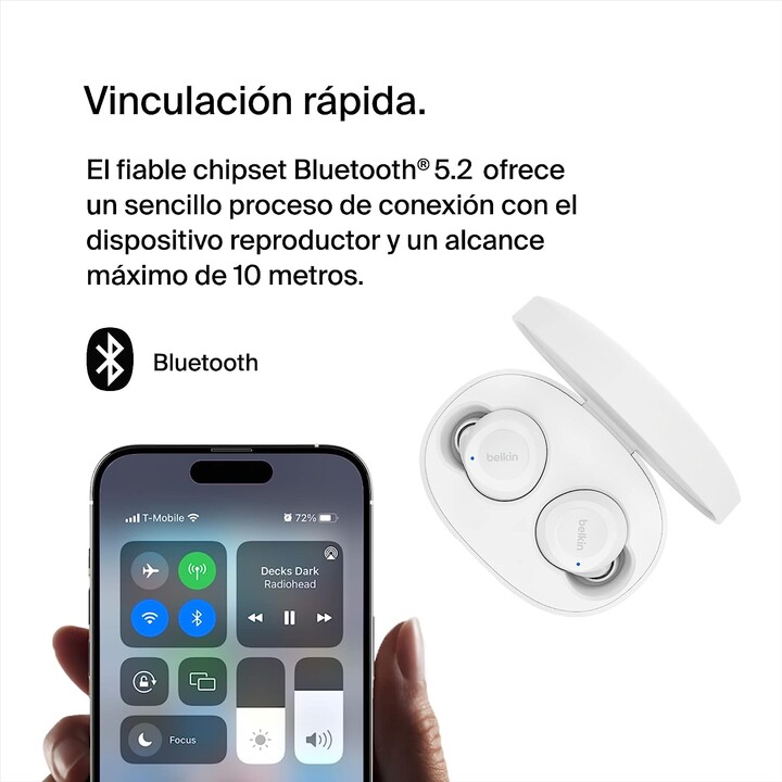 Belkin Auriculares Soundform Bolttrue Inalámbrico Blanco