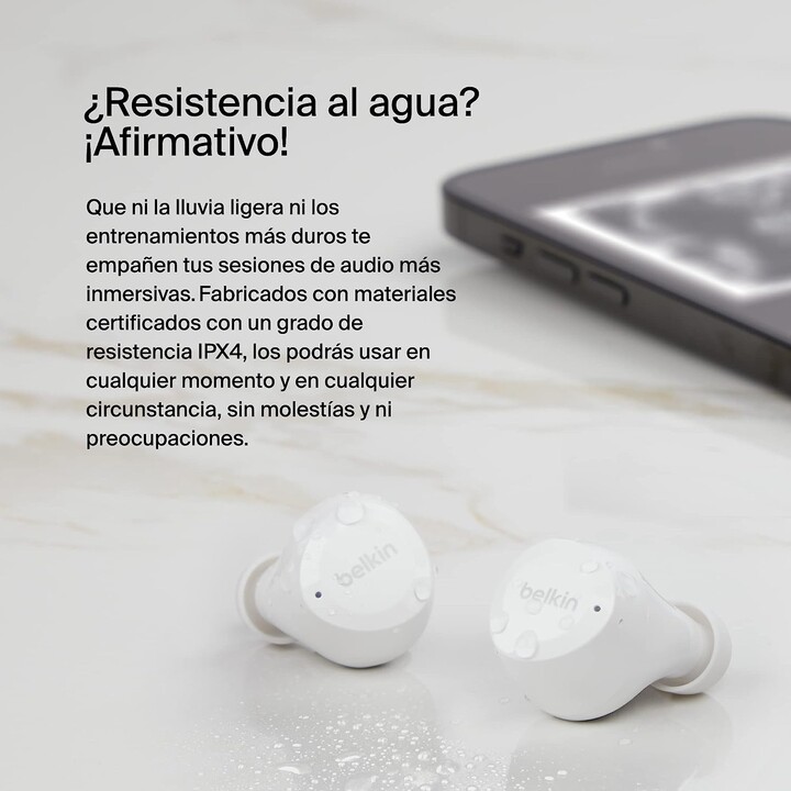 Belkin Auriculares Soundform Bolttrue Inalámbrico Blanco