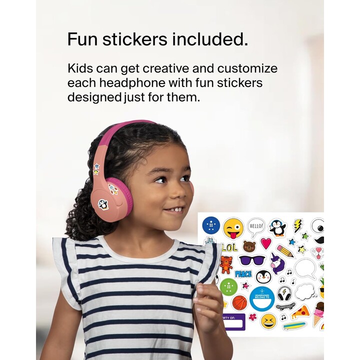 Belkin SOUNDFORM Mini BT Auriculares supraaurales para niños, rosa