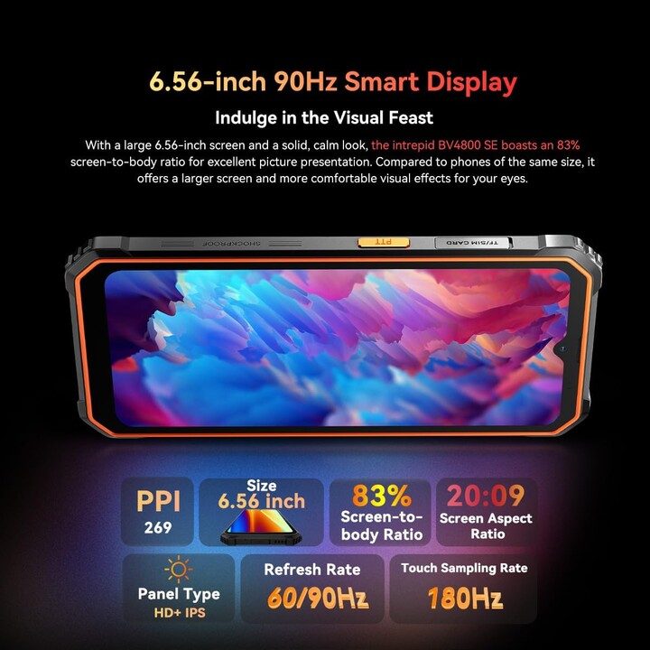 Blackview BV4800 SE, 12GB RAM+64GB/2TB, Android 15, 16MP AI Camera, 6.56 90Hz Display, IP68/69K, 5100mAh, NFC, Green