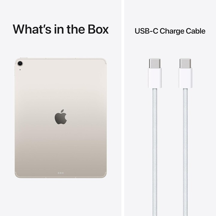 Apple iPad Air 13 2026 WiFi celular, 512 GB, 8ª geração, chip M4, câmera de 12 MP, Starlight