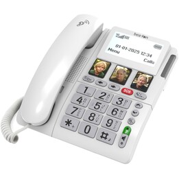 BEAFON ML 10 4G LTE, Teléfono de escritorio con botón de emergencia SOS, blanco