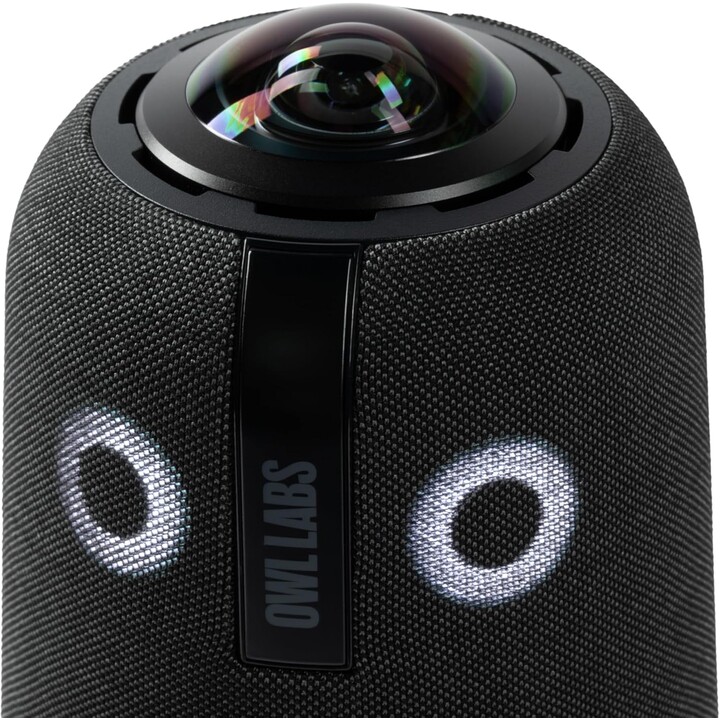 Owl Labs Meeting Owl 4+: cámara de videoconferencia inteligente 4K de 360 grados, micrófono y altavoz (enfoque automático del or