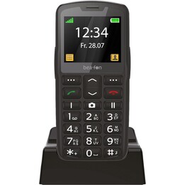 Beafon SL260 Silverline, Bartype, teléfono senior, botón de emergencia MOT SOS, 5.59 cm (2.2), negro