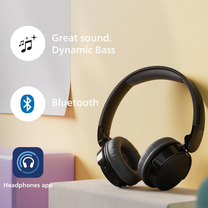 PHILIPS TAH3209BK On-Ear Bluetooth Negro - Auriculares inalámbricos