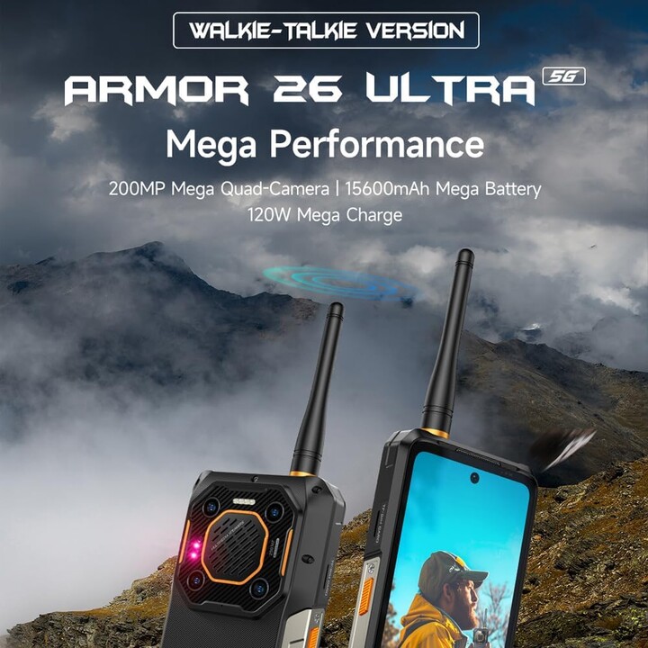 Ulefone Armor 26 Ultra 5G Walkie Talkie, 12GB 512GB, 6.78 LCD IPS FHD+, 15600mAh, Black