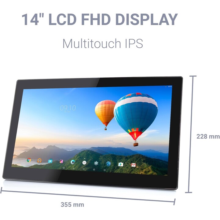 Tablette Xoro MegaPAD 1404v7 14" (35,56 cm). 64 Go. Noir. Android.