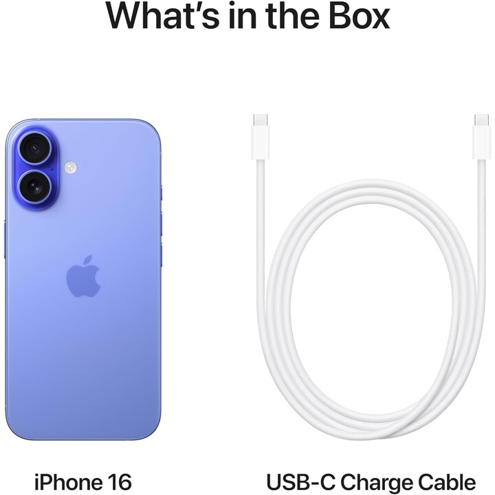 Apple iPhone 16 256 GB, celular 5G com Apple Intelligence, controle de câmera, chip A18, Azul Ultramarino