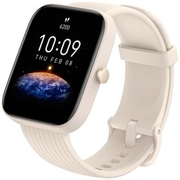 Huami Amazfit Bip 3 Pro Smartwatch / Benachrichtigungen / Herzfrequenzmessung / GPS / Creme