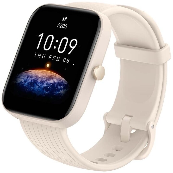 Montre connectée Huami Amazfit Bip 3 Pro / Notifications / Fréquence cardiaque / GPS / Crème