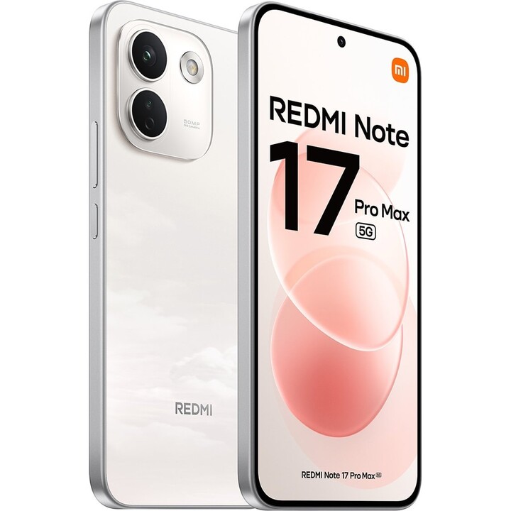 Xiaomi Redmi Note 17 Pro Max 5G, 8 Go / 256 Go, écran AMOLED de 6,83 pouces, batterie de 10 000 mAh, blanc