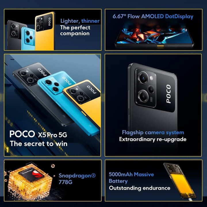 Xiaomi Poco X5 Pro 5G Dual Sim 6GB RAM 128GB - Blu