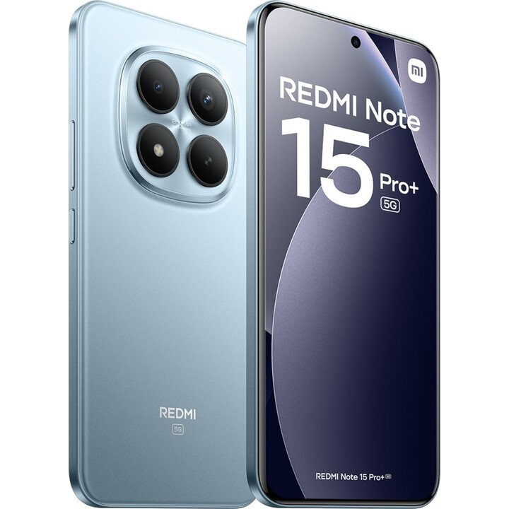 Xiaomi Redmi Note 15 Pro+ 5G, 12 GB 256 GB, 6,83 AMOLED, 6500 mAh, Glaciar Blue